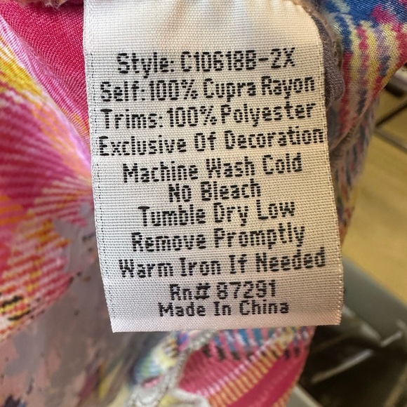 Johnny Was Colorful Plaid Floral Blouse - Picture 5 of 6